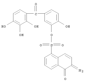 1-Naphthalenesulfonic acid, 6-diazo-5,6-dihydro-5-oxo-, 2-hydroxy-5-(2,3,4-trihydroxybenzoyl)phenyl ester